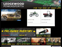 Tablet Screenshot of ledgewoodpowersports.com